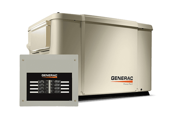 PowerPact 7.5kW Home Backup Generator with 8-circuit Transfer Switch